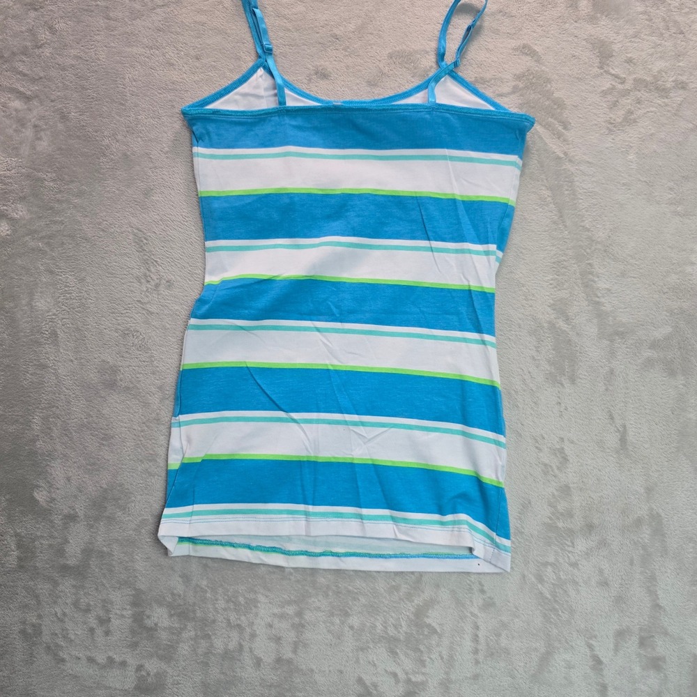 SO Womens Striped Cami Tank Top Blue Green White Size Small RN 73277